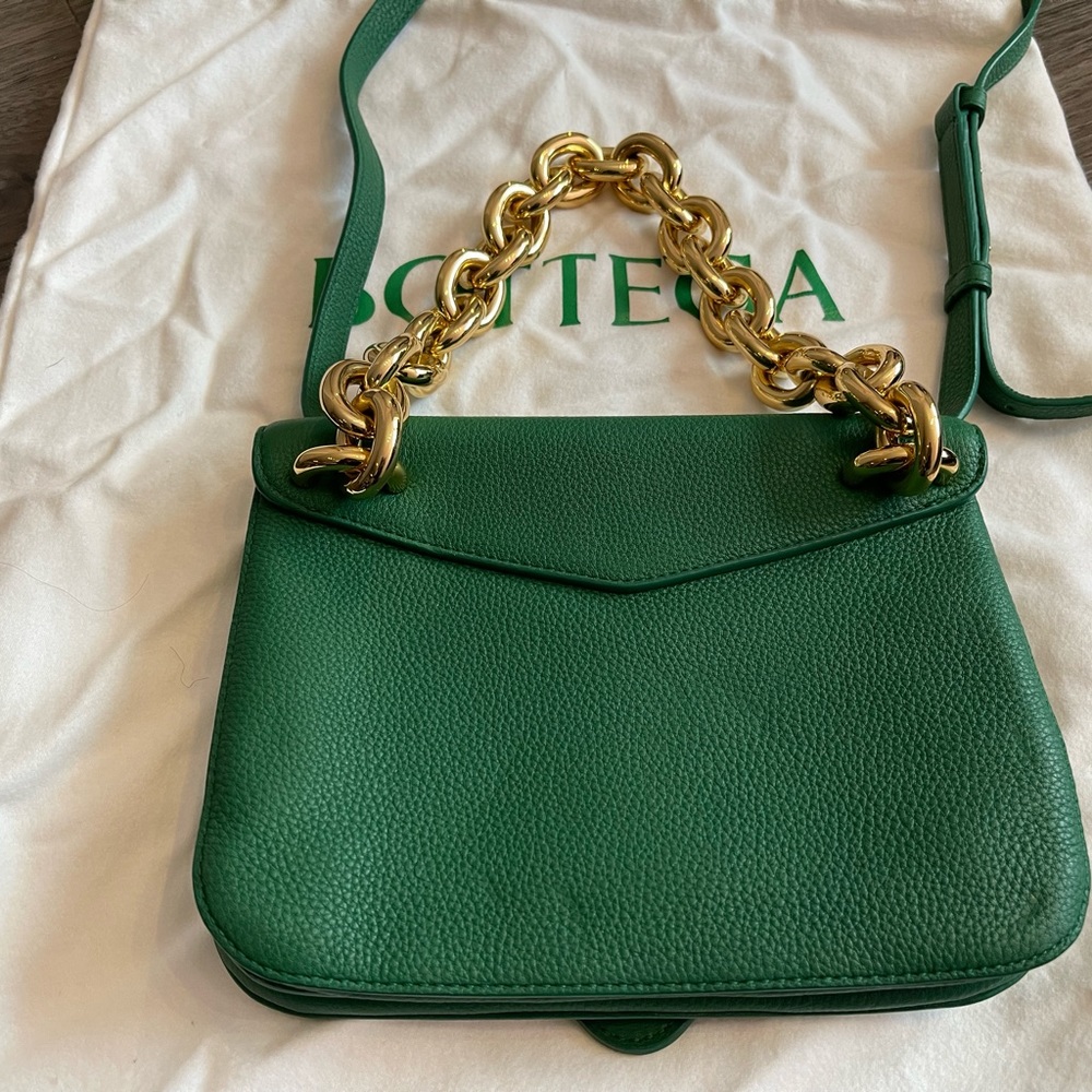 Bottega Veneta Large Mount Green Crossbody Bag - Picture 3 of 15